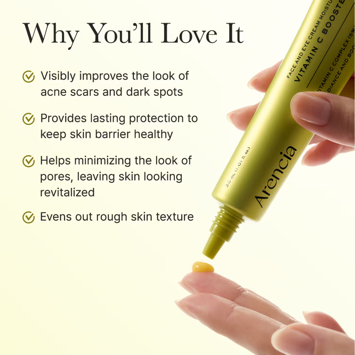 Arencia Vitamin C Booster Shot Serum with 5% Dual Vitamin C + Glutathione For Dark Spot Care