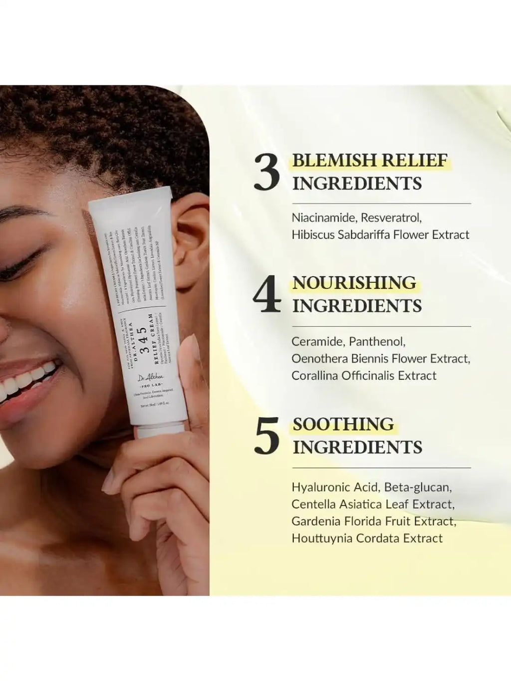 Dr.Althea 345 Relief Cream For Glass Skin: Soothing & Barrier Repair Cream with power of Niacinamide & Panthenol