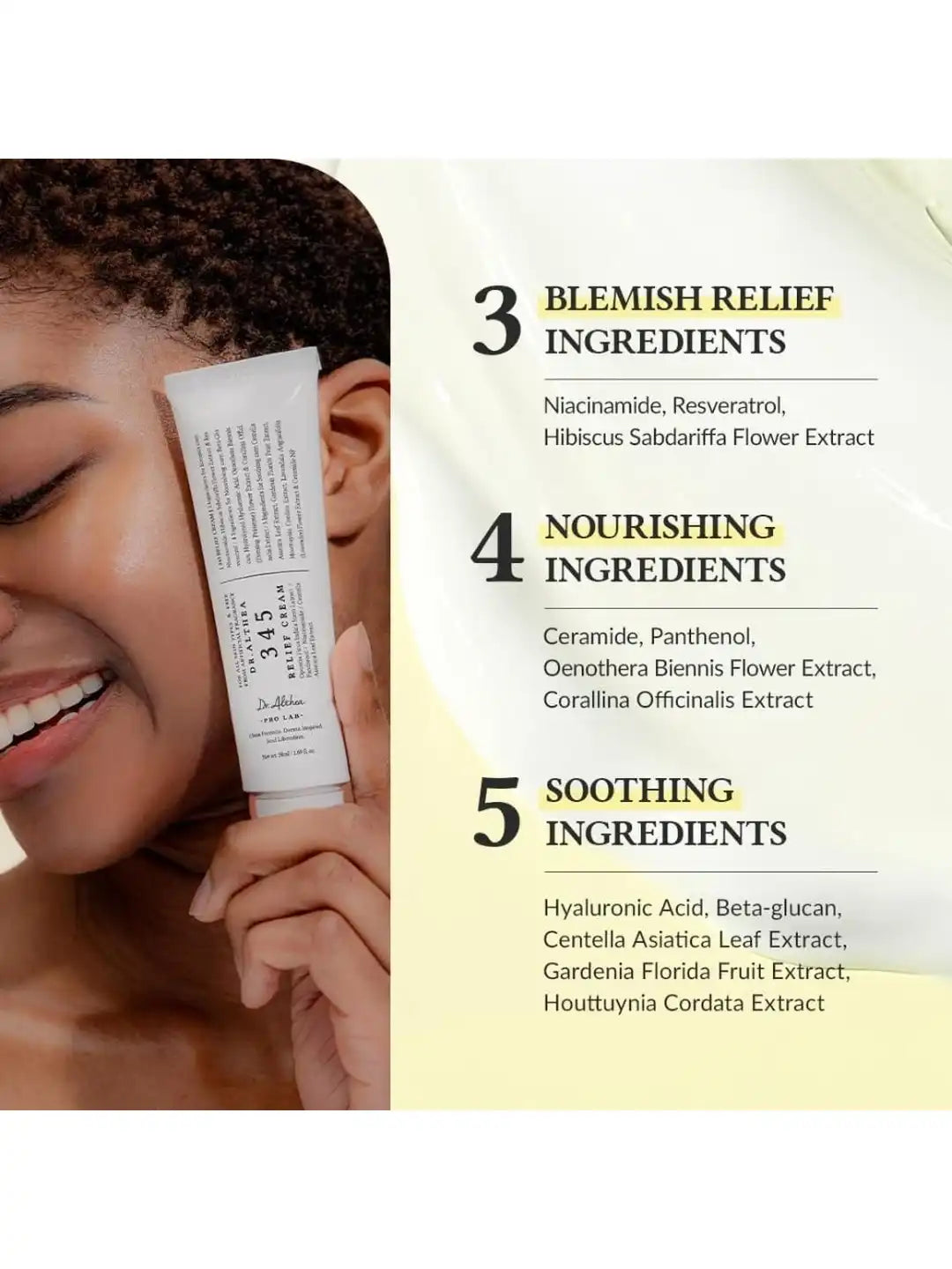 Dr.Althea 345 Relief Cream For Glass Skin: Soothing & Barrier Repair Cream with power of Niacinamide & Panthenol